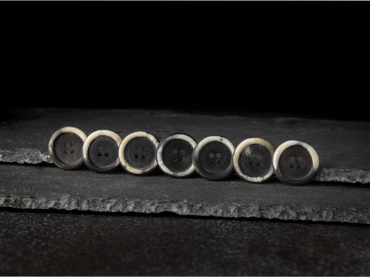 Handcrafted Horn Buttons for Suits and Shirts - Elegant Black & White Designs